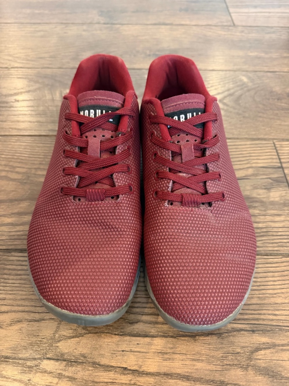 NOBULL Superfabric Trainers Mesh Lace-Up Sneakers Cabernet Grey Womens Size 9.5